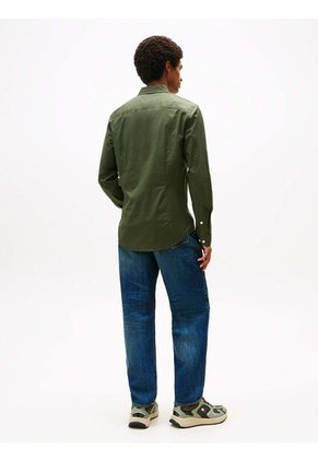 Camisa Gris De Algodón Elástico Tommy Jeans