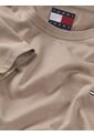 Camiseta Beige Clásica Con Cuello Redondo Tommy Jeans de Tommy Hilfiger
