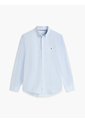 Camisa Azul Flex Poplin De Corte Slim Tommy Hilfiger de Tommy Hilfiger