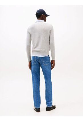 Saco Gris De Cuello Redondo Con Logo Bordado Tommy Hilfiger