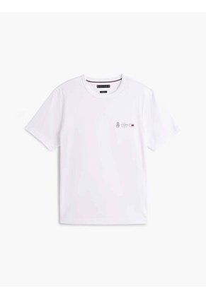 Camiseta Blanca Con Logo En Forma De Escudo Tommy Hilfiger