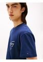 Camiseta Azul Signature De Punto Con Logo Trasero Tommy Jeans de Tommy Hilfiger