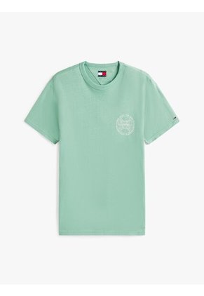 Camiseta Verde Claro Heritage Con Logo De Béisbol Tommy Jeans