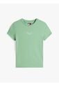Camiseta Verde Claro De Punto Con Logo Y Corte Slim Tommy Jeans de Tommy Hilfiger