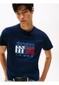 Camiseta Azul Slim Con Logo Gráfico Tommy Jeans de Tommy Hilfiger