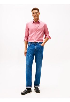 Camisa Rosada TH Flex Regular De Popelín Tommy Hilfiger