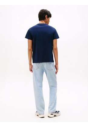 Camiseta Azul Slim Con Logo Gráfico Tommy Jeans