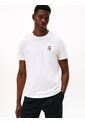 Camiseta Blanca De Punto Con Escudo Engomado Tommy Hilfiger de Tommy Hilfiger