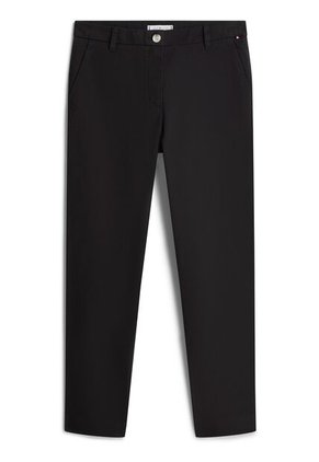 Pantalón Negro Chino Con Logo Tommy Hilfiger