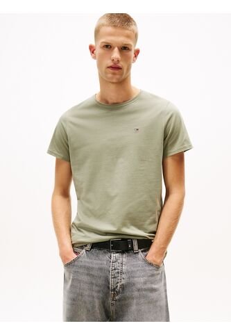 Camiseta Beige Clásica Con Cuello Redondo Tommy Jeans Tommy Hilfiger