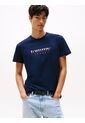 Camiseta Azul De Punto Con Logo Y Cuello Redondo Tommy Jeans de Tommy Hilfiger