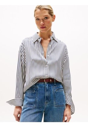 Camisa Multicolor Oversize Con Puños Ajustables Tommy Hilfiger