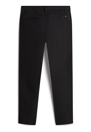 Pantalón Negro Chino Con Logo Tommy Hilfiger