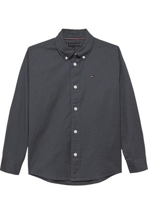 Camisa Negra Essential De Algodón Oxford Tommy Hilfiger