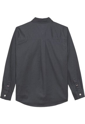 Camisa Negra Essential De Algodón Oxford Tommy Hilfiger