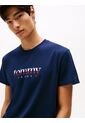 Camiseta Azul De Punto Con Logo Y Cuello Redondo Tommy Jeans de Tommy Hilfiger