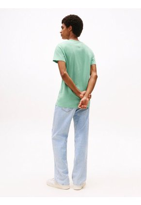 Camiseta Verde Claro Clásica Con Cuello Redondo Tommy Jeans