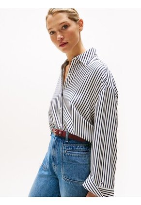 Camisa Multicolor Oversize Con Puños Ajustables Tommy Hilfiger