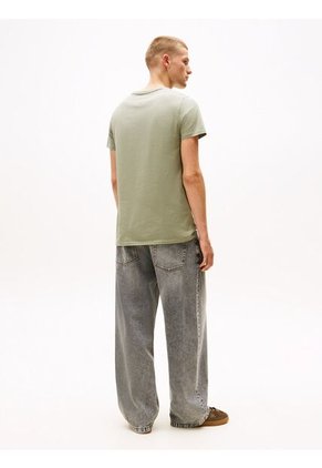 Camiseta Beige Clásica Con Cuello Redondo Tommy Jeans