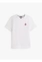 Camiseta Blanca De Punto Con Escudo Engomado Tommy Hilfiger de Tommy Hilfiger