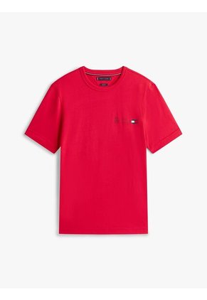 Camiseta Roja Con Logo En Forma De Escudo Tommy Hilfiger