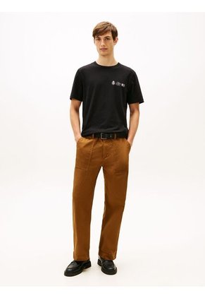 Camiseta Negra Con Logo En Forma De Escudo Tommy Hilfiger