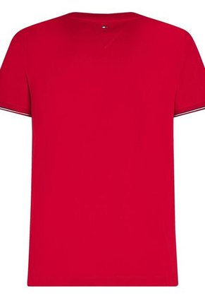 Camiseta Roja De Punto Con Corte Slim Tommy Hilfiger