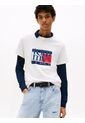Camiseta Blanca Slim Con Logo Gráfico Tommy Jeans de Tommy Hilfiger