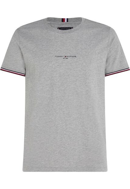 Camiseta Gris De Punto Con Corte Slim Tommy Hilfiger