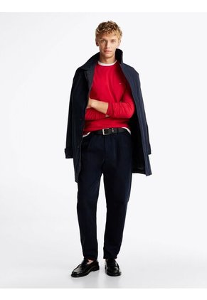 Camiseta Roja De Manga Larga Y Corte Slim Tommy Hilfiger