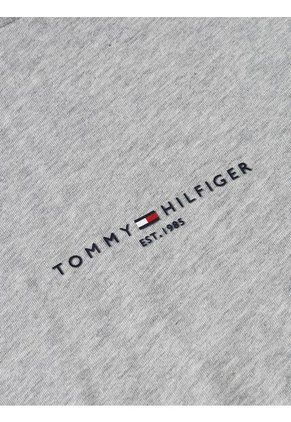 Camiseta Gris De Punto Con Corte Slim Tommy Hilfiger