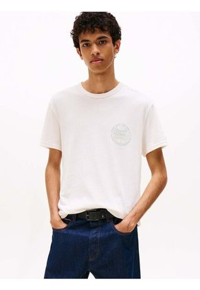 Camiseta Blanca Heritage Con Logo De Béisbol Tommy Jeans