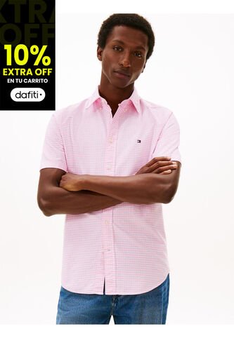 Camisa Rosada Heritage Oxford De Cuadros Gingham Tommy Hilfiger Tommy Hilfiger