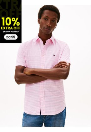 Camisa Rosada Heritage Oxford De Cuadros Gingham Tommy Hilfiger