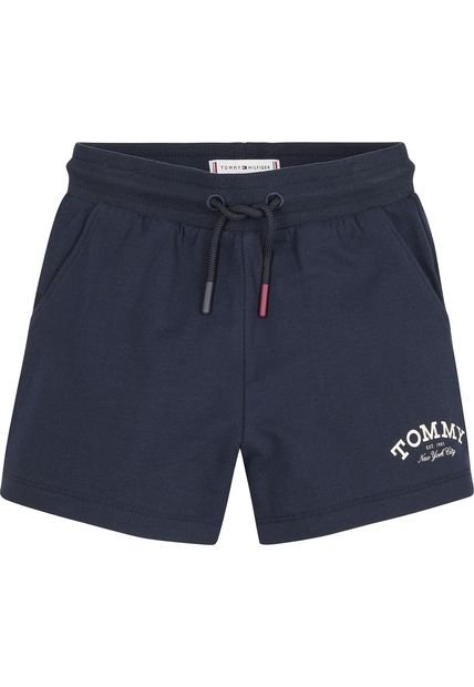 Short Azul Con Bolsillos Laterales Para Niña Tommy Hilfiger