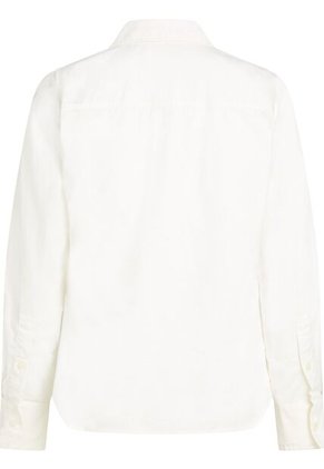 Camisa Blanca Oxford Manga Larga Con Logo Tommy Hilfiger