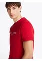 Camiseta Roja Con Logo Bordado Tommy Hilfiger de Tommy Hilfiger