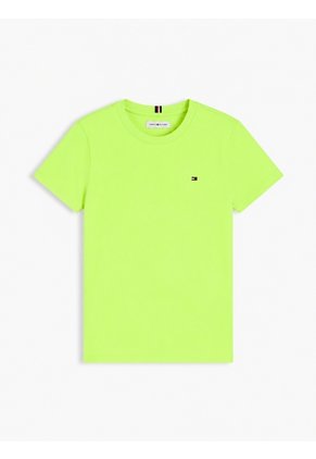 Camiseta Verde Para Niño De Punto Con Logo Bordado Tommy Hilfiger