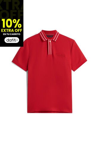 Polo Rojo De Corte Regular Con Logo Tommy Hilfiger Tommy Hilfiger