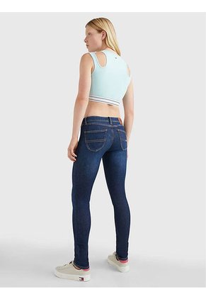 Jeans Sophie Ceñidos De Talle Bajo Mujer Azul Tommy Hilfiger