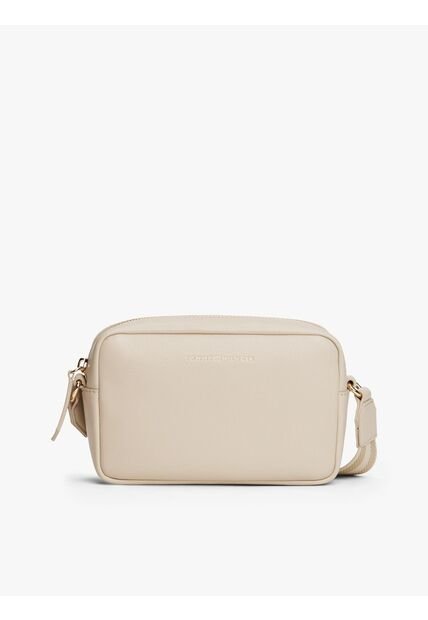 Bolso Beige Con Correa Cruzada Tejida Tommy Hilfiger