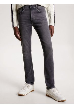 Jean Denton Recto Con Efecto Desteñido Hombre Gris Tommy Hilfiger
