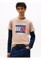 Camiseta Beige Slim Con Logo Gráfico Tommy Jeans de Tommy Hilfiger