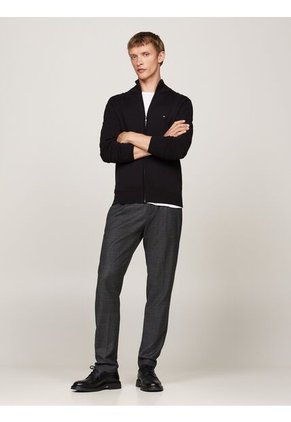 Saco Negro De Cuello Perkins Con Cremallera Tommy Hilfiger