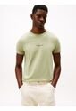 Camiseta Verde De Punto Con Corte Slim Tommy Hilfiger de Tommy Hilfiger