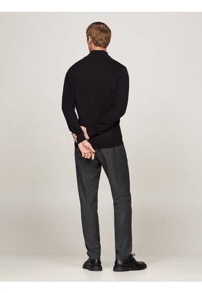 Saco Negro De Cuello Perkins Con Cremallera Tommy Hilfiger