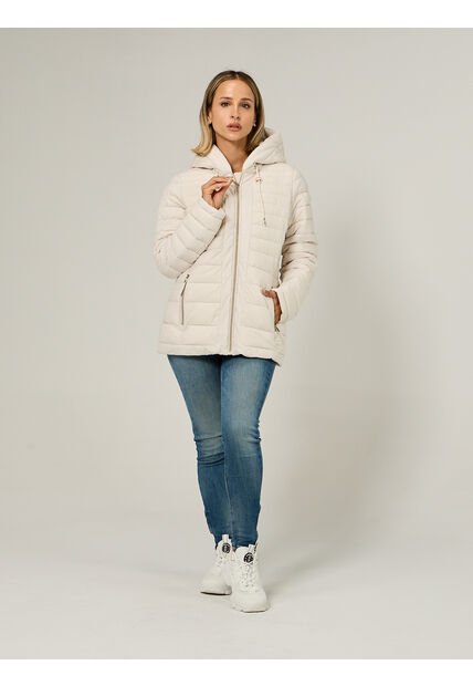 Chaqueta Beige Ligera Acolchada Tommy Hilfiger