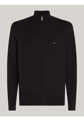 Saco Negro De Cuello Perkins Con Cremallera Tommy Hilfiger