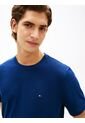 Camiseta Azul De Cuello Redondo Con Logo Bordado Tommy Hilfiger de Tommy Hilfiger