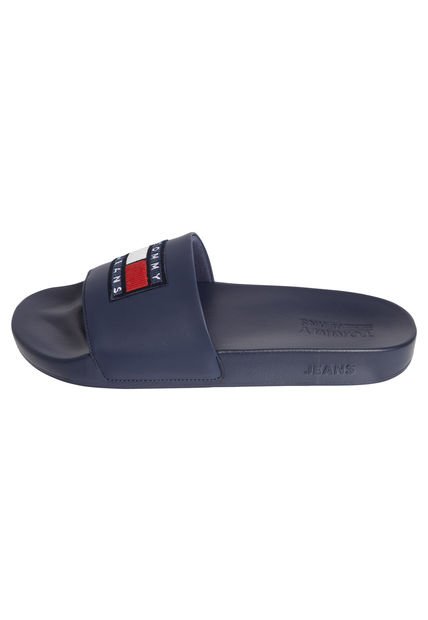 Sandalias Flip Flop Azul Corduroy Patch Tommy Hilfiger